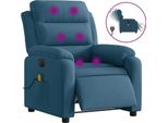 Vidaxl Sedia Da Massaggio Elettrica In Velluto Blu