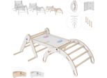 Set Di Arrampicata Per Interni, Triangolo Di Arrampicata In Legno Con Scivolo, Arco Di Arrampicata, Arrampicata Per Bambini, Altalena Arcobaleno Con Scivolo, Arco Da Gioco In Legno