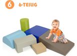 Costway 6 Pcs. Blocchi Da Costruzione In Schiuma, Blocchi Da Costruzione Giganti Per Giocare E Arrampicarsi, Blocchi Da Costruzione In Schiuma Morbida, Blocchi Da Costruzione Grandi, Multicolore, Per Bambini In Età Prescolare, Neonati E Scolari