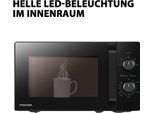 Toshiba Mikrowelle MW2-MM20PF(BK) Freistehend Mikrowelle, 20L, 800W, 5 Leistungsstufen, Mikrowelle, 20,00 l, mit Grill und Heissluft, Auftaufunktion