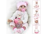 55 Cm Reborn Baby Doll Realistico Fatto A Mano Morbido Silicone Vinile Ragazza