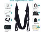 Set Di Amache Da Yoga Aeree Anti-Gravity Airswing/Sling/Inversion Tool Yoga Props (Nero)