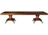 Casa Padrino Tavolo Da Pranzo Barocco Marrone/Oro 350 X 120 X H. 80 Cm - Tavolo Da Pranzo In Legno Massiccio - Mobili Da Sala Da Pranzo In Stile Barocco - Nobile & Magnifico