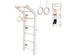 Struttura Da Arrampicata Per Interni Per La Stanza Dei Bambini | Barre A Muro In Legno Di Yarnwood | Parete Ginnica + Anelli Ginnici | 100% Eco | Made In Eu