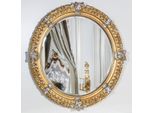 Casa Padrino Specchio Barocco Oro/Argento Ø 103 Cm - Magnifico Specchio Da Parete In Stile Barocco Intagliato A Mano - Qualità Lussuosa - Italy
