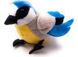 Onwomania Peluche Uccellino Cinciarella Blu Altezza 11 Cm Multicolore