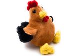 Onwomania Peluche Gallo Pollo Seduto Altezza 15 Cm Marrone