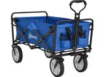 Outsunny Carrello A Mano, Carrello Pieghevole, Carrello Da Giardino A 360°, Carrello Da Trasporto, Carrello Da Spiaggia, Struttura In Acciaio, Oxford, 107 X 51 X 91,5 Cm