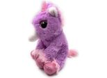 Onwomania Peluche Giocattolo Mitico Cavallo Unicorno Bianco/Rosa H 20 Cm Bianco