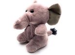 Onwomania Peluche Pachiderma Tronco Animale Elefante Altezza 12 Cm Grigio