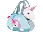 Brubaker Unicorno Di Peluche Arcobaleno In Borsetta - 20 Cm - Peluche In Borsa - Peluche - Blu Menta
