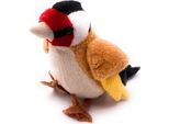 Onwomania Peluche Peluche Uccello Cardellino Altezza 12 Cm Multicolore