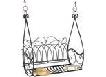 Dandibo Panchina Sospesa Metallo Marrone Altalena Resistente Alle Intemperie Gondola Sospesa 1868 Panchina Da Giardino A 2 Posti