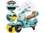 Vespa Elektroroller ab 3 jahre Elektrofahrzeug Kinderfahrzeug Scooter koffer grün Sun Baby