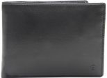 Esquire Pelle Portafoglio Compact Wallet Black Nero