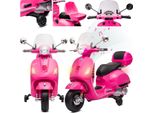 Vespa Elektroroller ab 3 jahre Elektrofahrzeug Kinderfahrzeug Scooter koffer rosa Sun Baby