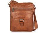 Spikes & Sparrow Pelle Borsa A Tracolla Borsa Per Tablet Bronco Crossover Brandy Marrone