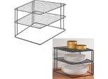 Scaffale Angolare In Metallo Cucina Nero Scaffale Per Piatti Scaffale Per Piatti Inserto Per Armadio Ad Angolo 2 Livelli