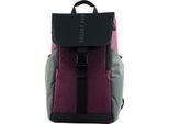 Delsey Paris Zaino Per Il Tempo Libero Zaino Con Scomparto Per Laptop Securflap Backpack 20,78L Bordeaux Red Rosso Grigio