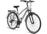 Licorne Bike L-V-ATB Premium Trekking Bike In 28 Pollici - Bici Per Uomini, Ragazzi, Ragazze E Donne - Cambio Shimano A 21 Velocità - City Bike - Bici Da Uomo