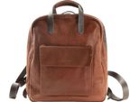 Harold's Pelle Zaino Per Laptop Zaino Con Scomparto Per Laptop Ivy Lane Notebook Messengerbag / Backpack Cognac Marrone