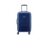 Delsey Paris Carrello Caumartin + 4 Double Rolls Cabin Trolley 55 Steel Blue