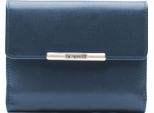 Esquire Pelle Portafoglio Helena Rfid Wallet Blue Blu Scuro