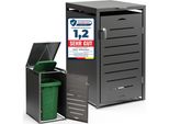 Box Per Bidoni Della Spazzatura Antracite Per 1 Bidone (60-240 L) – Espandibile E Resistente Alle Intemperie