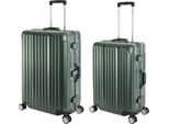 Travelhouse London - Set Di 2 Valigie Da Viaggio M+L - Guscio Rigido In Policarbonato Verde
