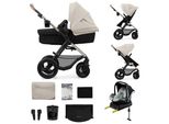 Kinderkraft Moov 2 Air - Passeggino 4 In 1 - Navicella, Passeggino E Mink Pro I-Size - Ruote Gonfiabili - Capottina UPF50+ - Fino A 27 Kg - Grigio