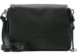 L.Credi Pelle Borsa A Tracolla Eva Flapbag Black Nero