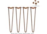 4 X Gambe A Forcella Gambe A Forcella 71Cm 2 Montanti Gambe Da Tavolo Gambe Per Mobili Rame