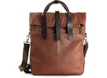 Harold's Pelle Borsa A Tracolla Laptop Bag Con Scomparto Per Laptop Mount Backpack / Messengerbag Cognac Marrone
