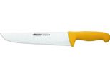 Coltello Da Macellaio Arcos Colore - Prof 291800 Acciaio Inox Nitrum E Mango Lama Ergonomica In Polipropilene Giallo E Lama Da 25 Cm, Vetrinetta