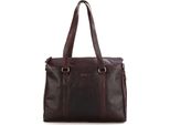 Spikes & Sparrow Pelle Borsa A Tracolla Borsa Da Ufficio Con Scomparto Per Laptop Bronco Business Bag Dark Brown Marrone Scuro