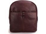 Spikes & Sparrow Pelle Zaino Bronco Backpack Dark Brown Marrone