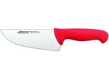 Coltello Da Macellaio Arcos Colore - Prof 295822 Acciaio Inox Nitrum E Mango Lama Ergonomica In Polipropilene Rosso E Lama Da 17 Cm, Vetrinetta