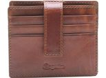 Esquire Pelle Portafoglio Oslo Dallas Coin Case Brown Marrone