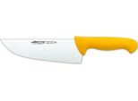 Coltello Da Macellaio Arcos Colore - Prof 295900 Acciaio Inox Nitrum E Mango Lama Ergonomica In Polipropilene Giallo E Lama Da 20 Cm, Vetrinetta