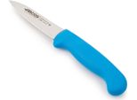 Coltello Mondador Arcos Colore - Prof 290023 Acciaio Inox Nitrum E Mango Polipropilene Ergonomico Lama Blu E 8 Cm, Vetrina