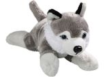 Carl Dick Husky Sdraiato, Cane, Circa 22 Cm, Lunghezza Del Solo Corpo Circa 17 Cm 3414002 Peluche, Giocattolo Morbido, Peluche
