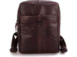 Spikes & Sparrow Pelle Zaino Per Il Tempo Libero Zaino Bronco Backpack Dark Brown Marrone