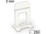 Sistema Di Livellamento Delle Piastrelle Aiuto Alla Posa Sistema Di Piani Per Piastrelle, 250 Clip, 2 Mm