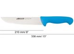 Coltello Da Macellaio Arcos Colore - Prof 291723 Acciaio Inox Nitrum E Mango Polipropilene Ergonomico Blu E Lama Da 21 Cm, Vetrinetta