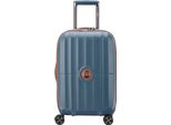Delsey Paris Carrello Carrousel Expandable 4 Double Rolls Cabine Trolley 55 Ultramarine Blue Petrolio