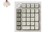 Keychron Q0 Max Qmk Tastiera Meccanica Senza Fili / Tastierino Numerico, Bianco Guscio, Marrone Gateron Jupiter Q0M-P3