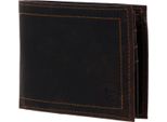H.I.S Pelle Portafoglio Flap Wallet Brown Marrone