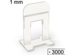 Sistema Di Livellamento Delle Piastrelle Aiuto Alla Posa Sistema Di Piani Per Piastrelle, 3000 Clip, 1 Mm