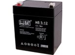 Mpl Megabat Mb 5-12 Batteria Ups Al Piombo Sigillata Vrla Agm 12V 5Ah Nero