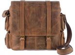 Greenland Nature Pelle Borsa Da Ufficio Laptop Bag Con Scomparto Per Laptop Montenegro Messenger Brown Marrone